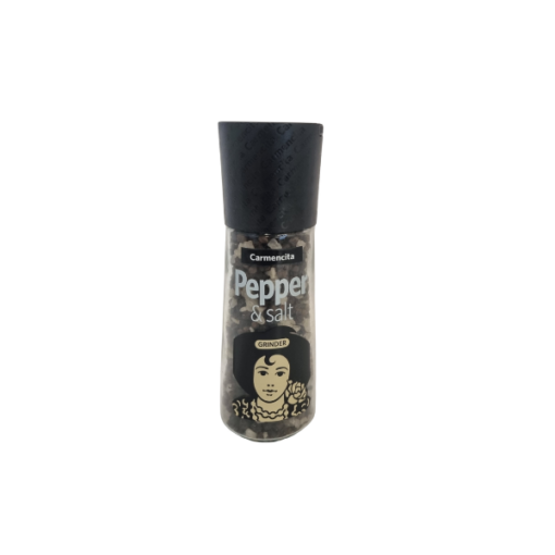 Black Pepper & Mediterranean Sea Salt 61g grinder Carmencita