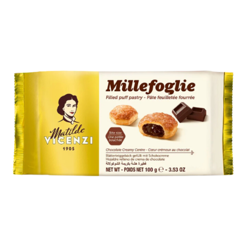 Millefoglie Chocolate Cream-Filled Puff Pastry – 100g