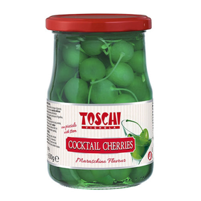 Toschi Green Cocktail Cherries 630g